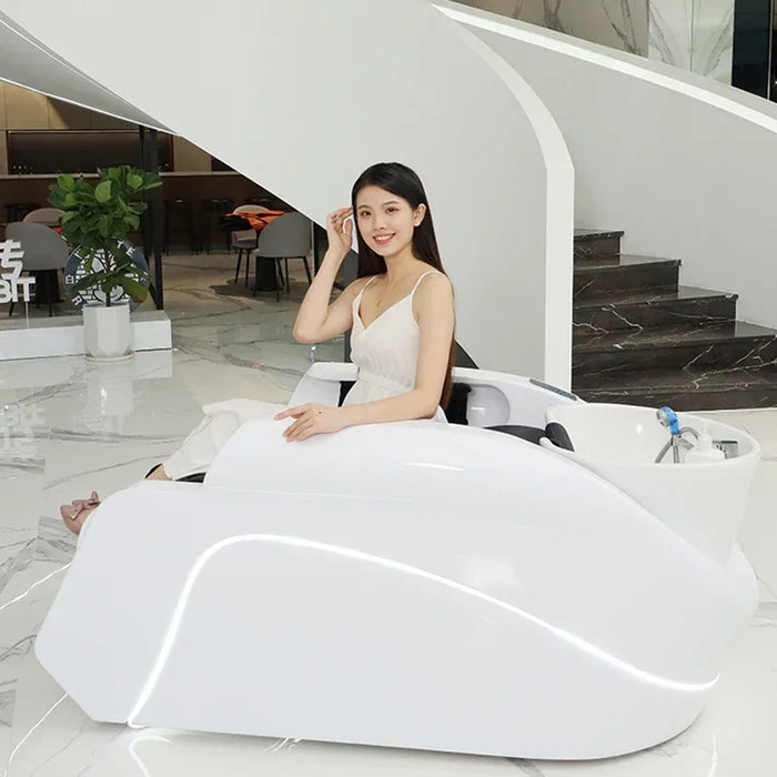 Luxury Hair Salon Chair Barber Shop Stylist Beauty Sink Shampoo Head Spa Bed Haircutting Cabeceiras Salon Equipment LJ50SC