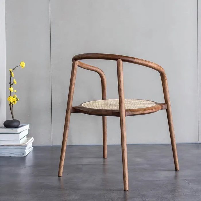 Minimalist Wooden Chair Nordic Dining Modern Soft Ergonomic Design Chair Rattan Relaxing Cadeiras De Jantar Outdoor Furniture