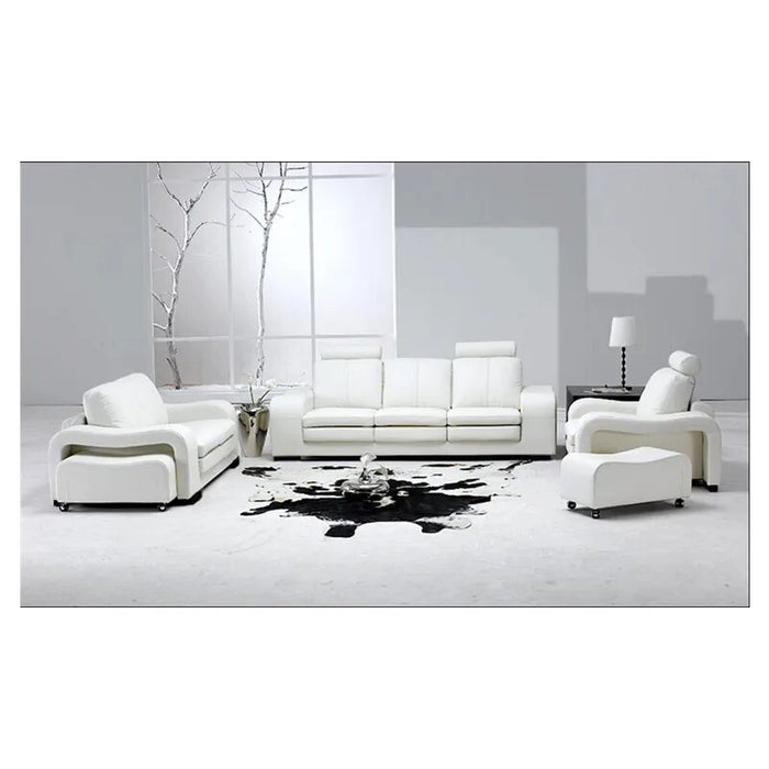 Pure White Genuine Leather Recliner Sofa Bed Top Level Leather Sofas Set Living Room Furniture Sets Couch Living Room Sofas
