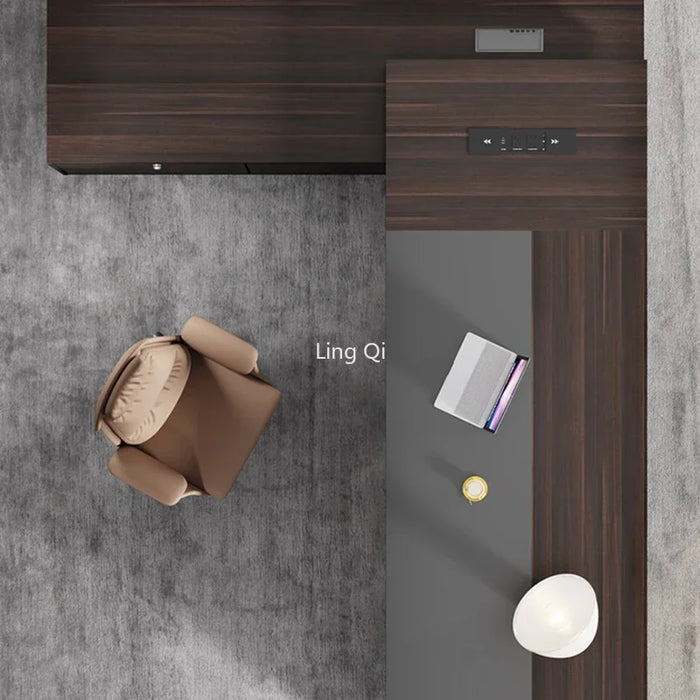 European Luxury Office Desk L Shaped Reception Free Shipping Boss Computer Desks Mid Century Organizer Escritorio Home Furniture