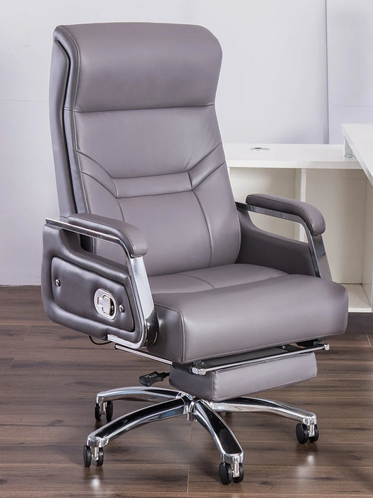 Luxurious and comfortable leather boss can lie on home business office chair, comfortable and sedentary swivel chair, modern and