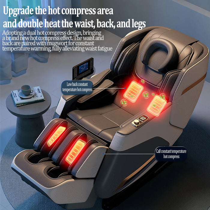 Massage Chair Full Body 8d Zero Gravity Luxury  Leathe  Electric 3D Spa Shiatsu Kneading Full Body Airbag Body Scan Sole  Chair