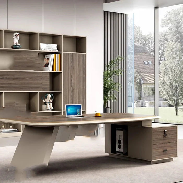 Luxury Modern Desk Tables Drawers Computer Wooden Long Arts Large Executive Office Desk Elegant Arredo Ufficio Home Furniture