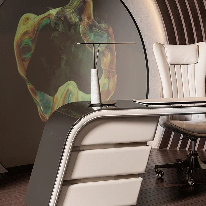 New Minimalist Modern Executive Manager Ceo Table Design Home Luxury Office Furniture Italian Marble Designer Desk