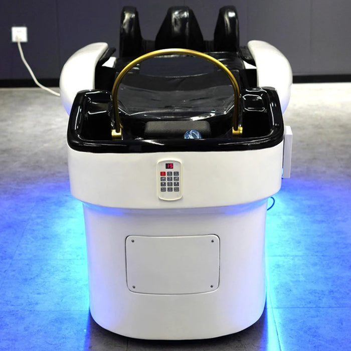 Modern barber shop hair salon furniture washing chair electric luxury shampoo bed with massage
