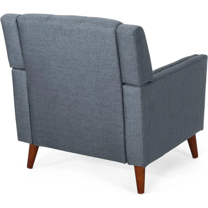 Chair Free Shipping Home Furniture Mid Century Modern Fabric Arm Chair Armchair Dark Gray Lounge Chairs Walnut Living Room