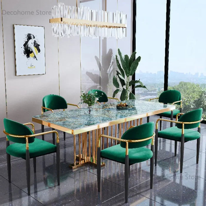 Nordic Luxury High End Slate Dining Tables Restaurant Designer Dining Table Simple Office Conference Tables Home Furniture
