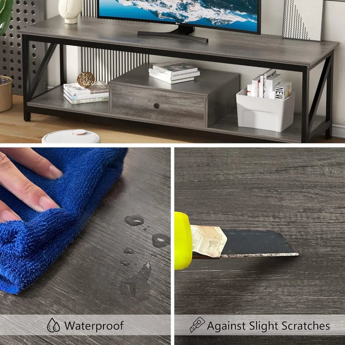 Living Room Furniture for Tv Cabinet Industrial Entertainment Center TV Console Table With Drawer Ps5 Monitor Stand Home Stands
