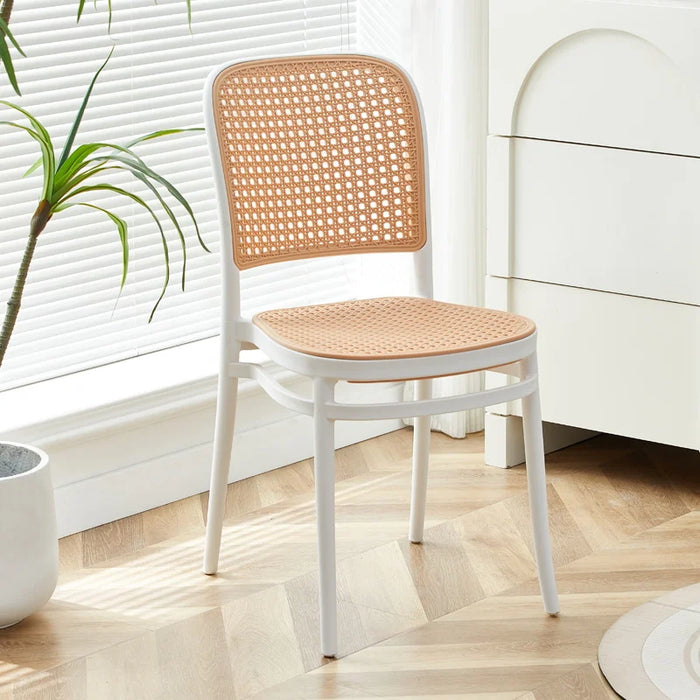 Rattan Nordic Dining Chairs Plastic Salon Unique Design Dining Chairs Modern Luxury Silla Comedor Dining Room Furniture WK50CY