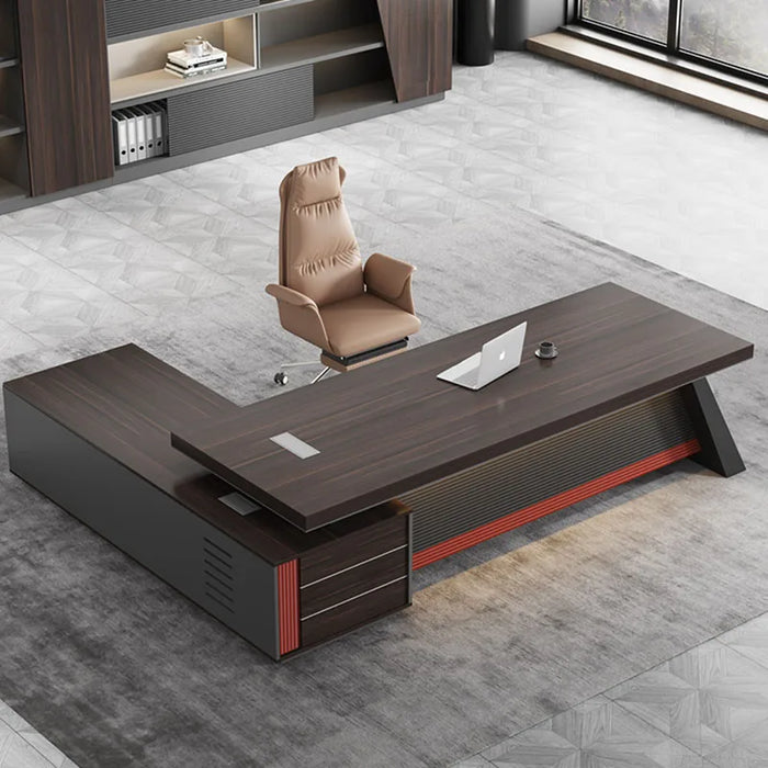 Executive Black Office Desk Standing Supplies Luxury European Computer Desks Mid Century Free Shipping Mesa Escritorio Furniture