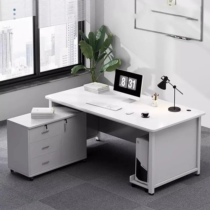 Standing Storage Office Desk Writing Study Living Room Reception Computer Desks Floor Metal Mesa De Computador Modern Furniture