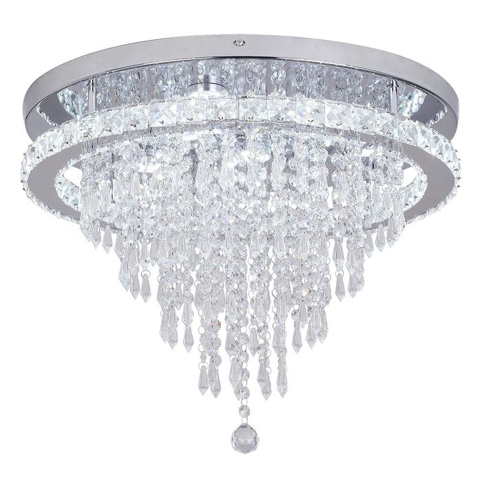 Luxury Crystal Modern LED Ceiling Chandelier Light Remote Dimming Round Ceiling Lamp for Home  Decoration Indoor Hanging Lamps