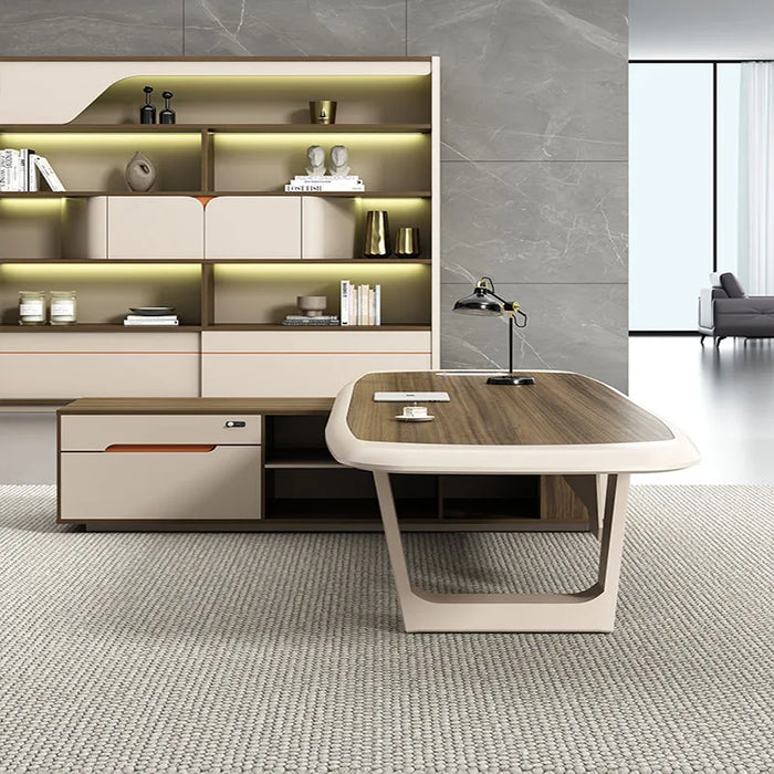 Boss Executive Office Desk Modern Luxury Reception Standing Table Reception Mesa Escritorio Con Cajones Office Furniture DWH