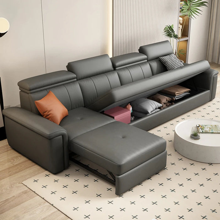 Leather Nordic Recliner Sofa Double Comfortable Black Modern Waterproof Sofa Luxury Reading Salon Meuble Living Room Furniture