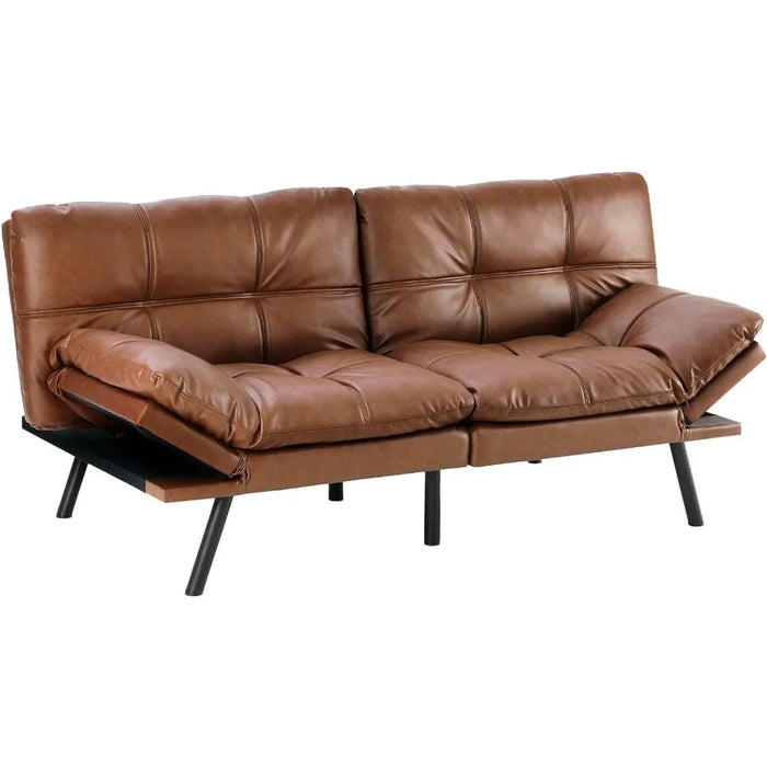 Sofa Bed Couch, Loveseat Sleeper Futon for Living Room, Foldable Memory Foam Furniture, Convertible Full Size Sofa