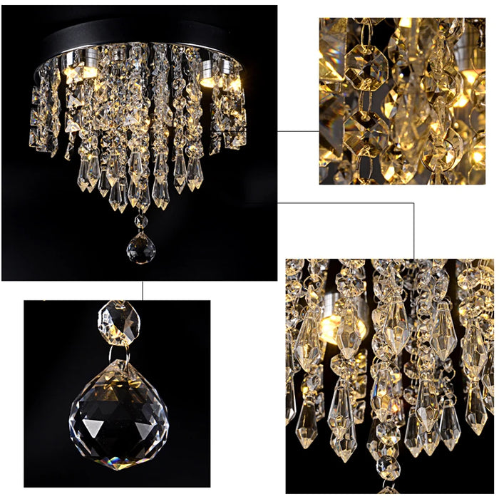 Crystal Ceiling Lamp Modern K9 Dinning Table Ceiling Chandelier Living Room Indoor Decora Lustres Lighting Fixtures Home Decor