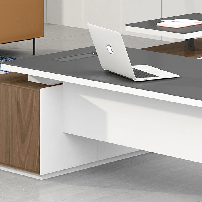 Modern Office Furniture Desk Wood L Shaped Boss Computer Table Drawer Managers Office Table Executive