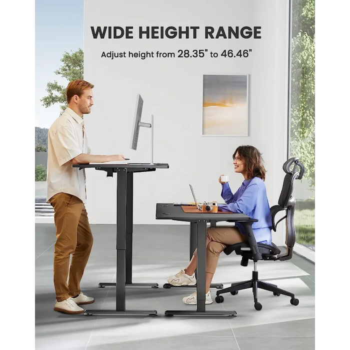 Ergear Height Adjustable Electric Standing Desk, 48 x 24 Inches Sit Stand up Desk, Memory Computer Home Office Desk