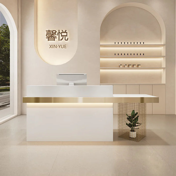 Counter Luxury Reception Desk Office Shop Gym Office Modern Information Reception Desk Cash Mostrador De Tienda Room Furniture