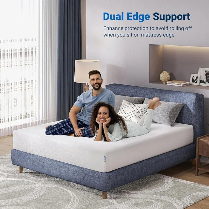 Bamboo Charcoal Foam Queen Size Bed Mattresses for Cooling Sleep, Medium Plush & CertiPUR-US Certified