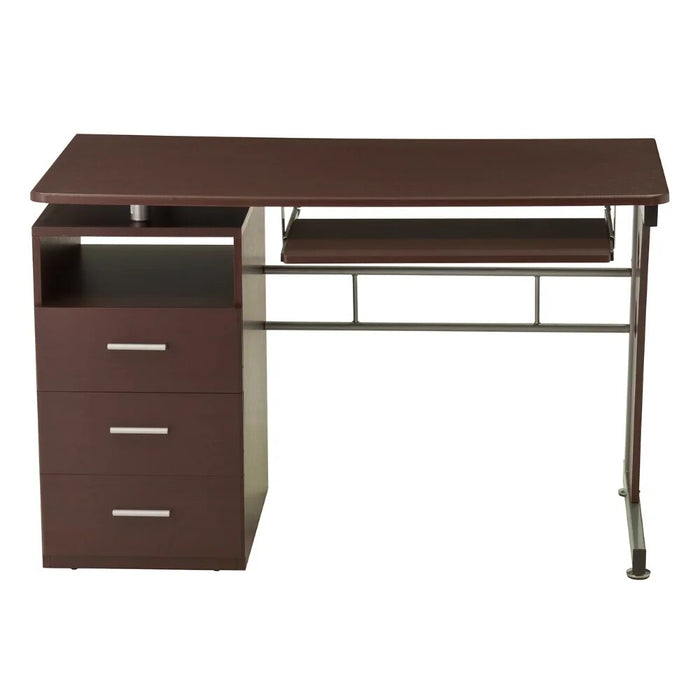 Techni Mobili Computer Desk with Ample Storage,Office Furniture, Chocolate