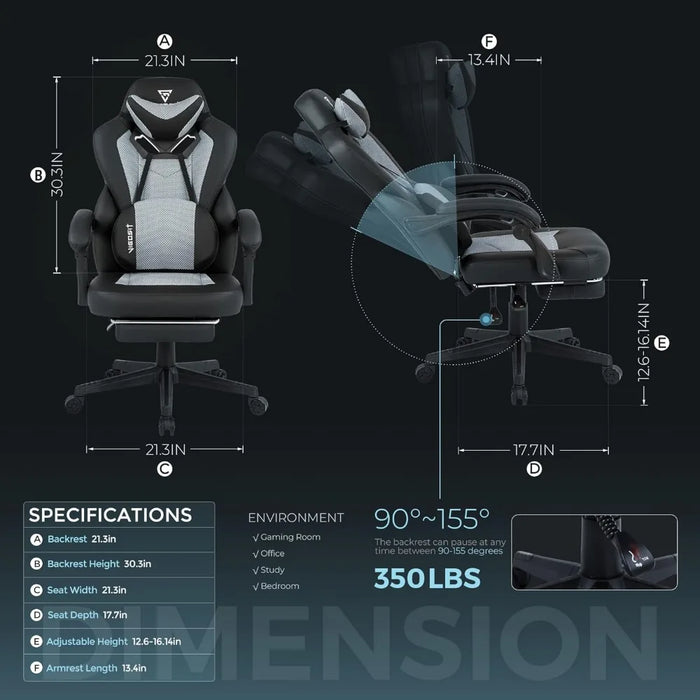 Computer Armchair Gamer Chair Office Furniture Gaming Chair for the Computer Mobile Relaxing Backrest Ergonomic Reclining Wheels