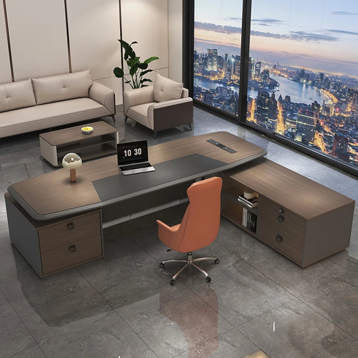 Console L Shape Workbench Meeting Drawers Executive Luxury Computer Office Desks Storage Scrivania Ufficio Lavoro Furniture