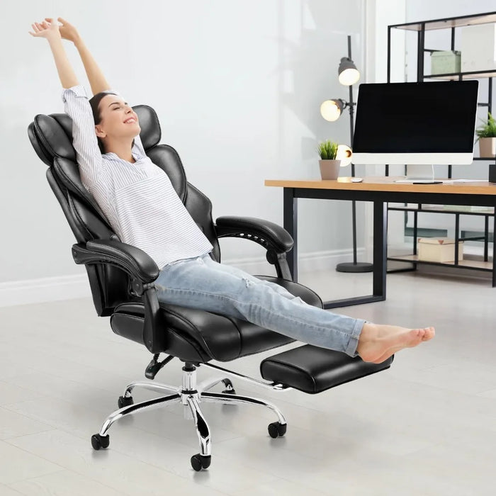 COLAMY Office Chair with Footrest-Ergonomic High Back Design Executive Computer Desk Chair with Removable