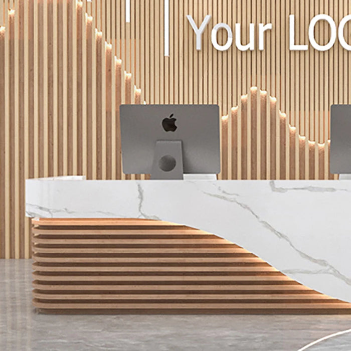 Luxury Simple Office Desk Podium Conference Shop Front Desk Reception Spa Checkout Aesthetic Balcao De Loja Furniture Bar