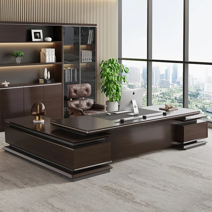Drawers Computer Corner Standing Desk Counter Desktop Executive Work Table Meeting Office Mesas De Escritorio Luxury Furniture