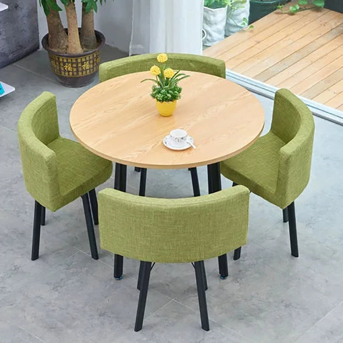Simple Dining Room Sets Reception Desk Chair Combination One Four Chairs Office Leisure Round Mesas De Jantar Kitchen Furniture