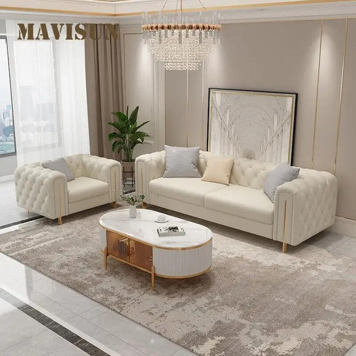 Designer Chesterfield Sofa Fashion High-End Sofa Set Living Room Upholstered Sectional Lounge Couch Sedie Nordic Furniture