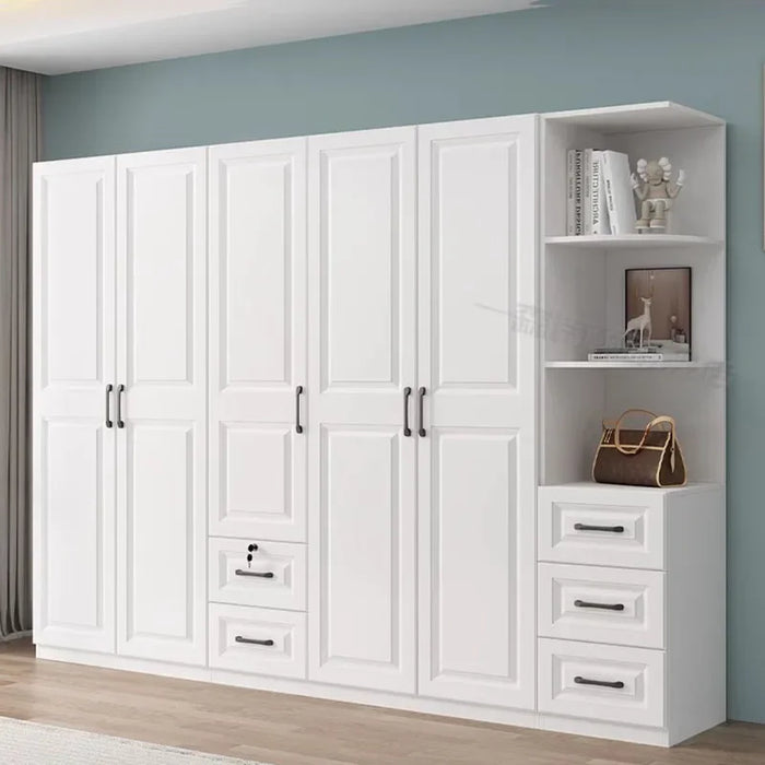 White Multifuncion Wardrobe Makeup Holder Room Organization Wardrobe Portable Storage Rangement Chambre Bedroom Furniture