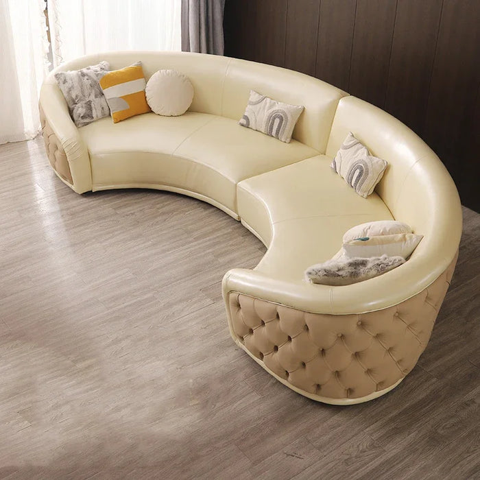Sectional Modern Living Room Sofas Corner Bubble Curved Leather Living Room Sofas Nordic European Sofas Camas Home Furniture