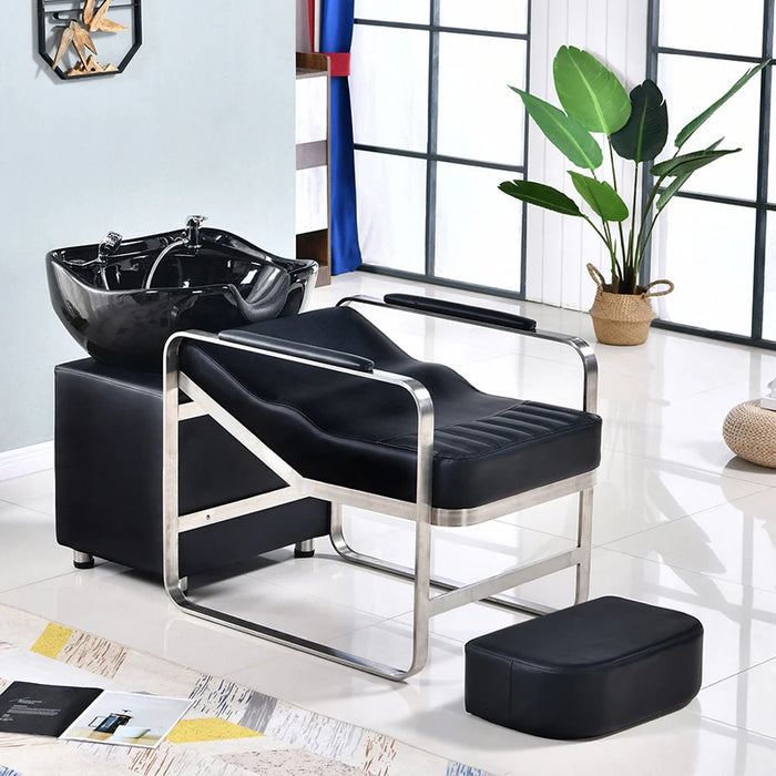 Stylist Hairdressing Shampoo Chairs Luxury Barber Shop Stool Hair Wash Head Spa Shampoo Chairs Fotel Fryzjerski Furniture QF50SC