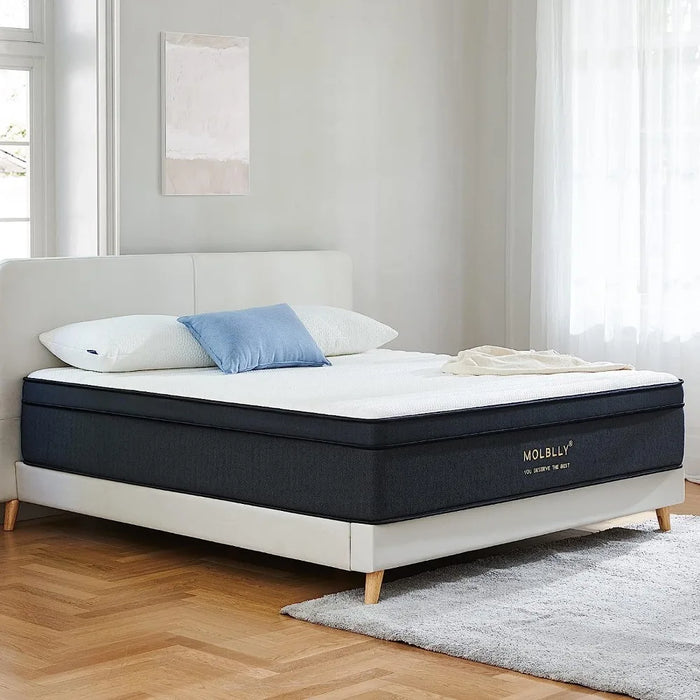 Mattress, 12 Inch Hybrid Queen Size Foam Mattress in a Box, Individually Wrapped Pocket Coils Innerspring, Pressure-Relieving