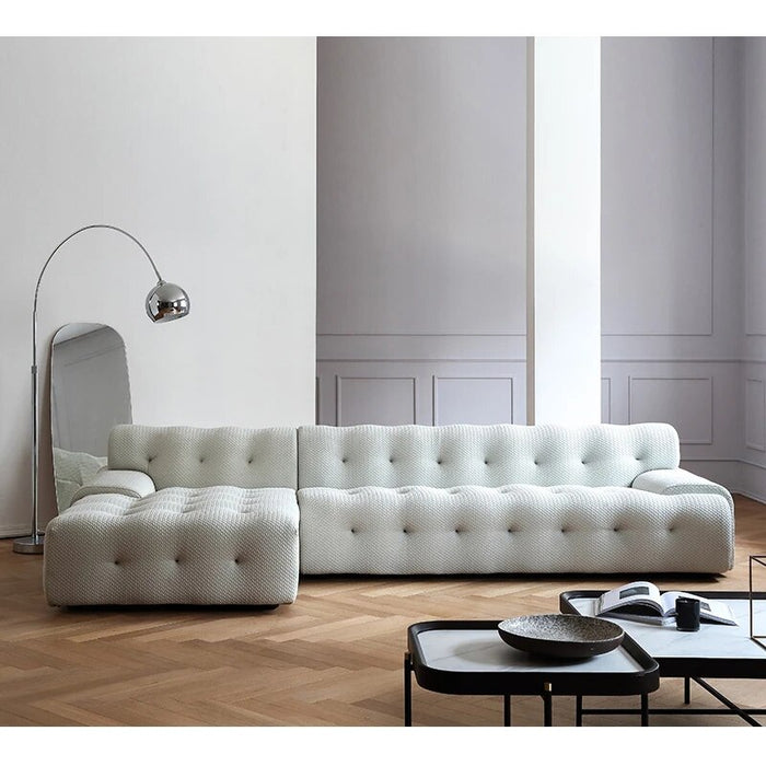 Italian Minimalist 3d Fabric L shaped Corner Sofa Designer Nordic Square High end Luxury Big Sofa Set Living Room Furniture