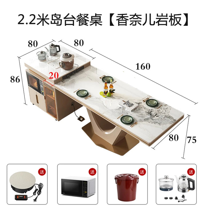 Modern Newclassic Dinning Table Luxury Centerpiece Shelf Storage Kitchen Dinning Table Free Shipping Makeup Comedor Furniture