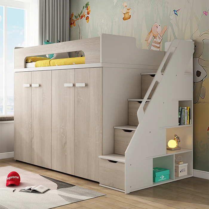 Tommy Niqi Wardrobe and bed integrated small apartment children's multi-functional combination bed space saving boy and girl