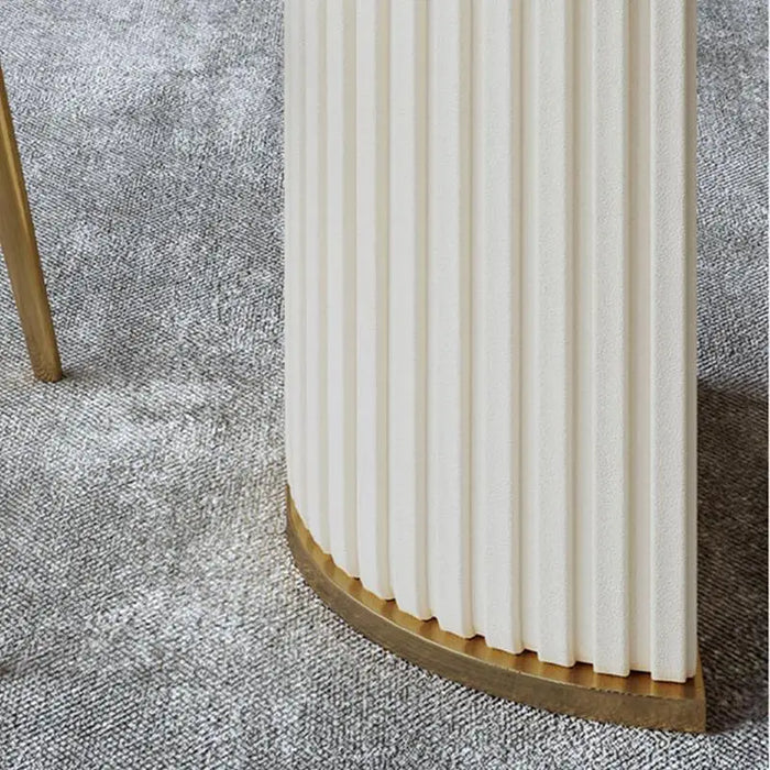 Light Luxury High-End Marble Dining Table And Chair Minimalist New Dinning Room Furniture Rectangle White Table Home Furniture