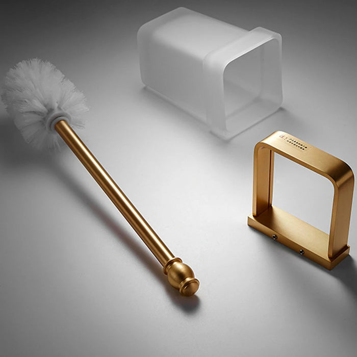 Modern Luxury Design Bathroom Renovation Full Copper Towel Rack Brass Brushed Gold Bath Hardware Set Towel Hanging Storage Shelf
