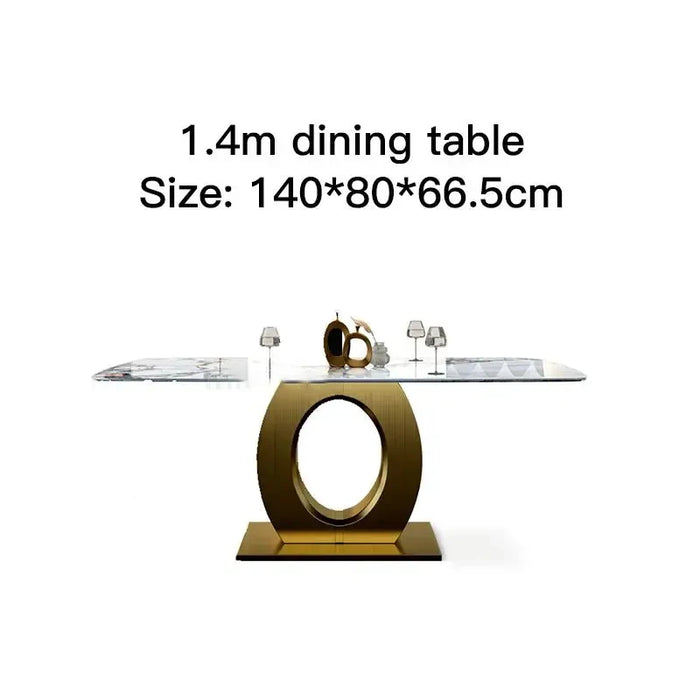 Northern European Light Luxury Rock Board Table White Hotel Combination Creative Dining Mesa De Cozinha Minimalist Furniture