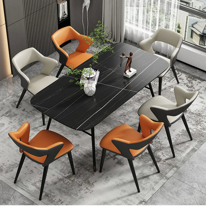 Armrest Minimalist Chairs Designer Italian styleLuxury Leather Chairs Modern Ergonomicmuebles para el hogar home furniture