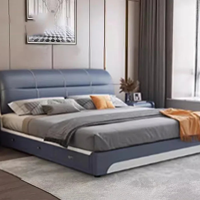 Queen Size Double Bed Waterproof European Storage Safe Modern Twin Bed Frame Wood Multifunctional Camas De Casal Furniture