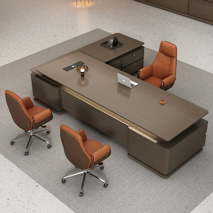 Luxury Storage Office Desk Vanity Executive Writing Reception Office Desk Workbench Scrivania Con Cassetti Home Furniture