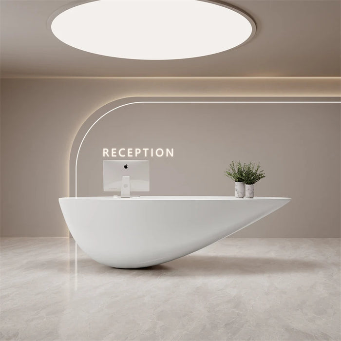 FRP paint company reception desk beauty salon cash register simple modern special-shaped creative service bar