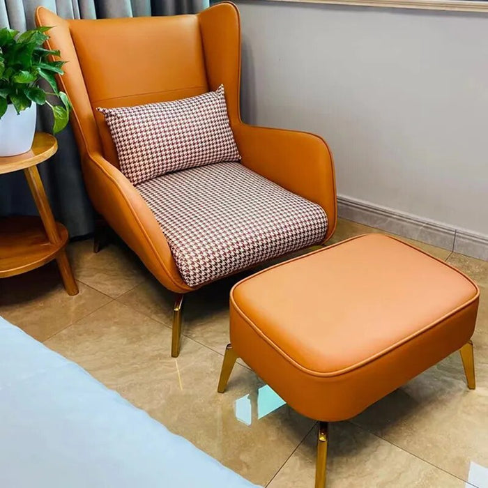 Luxury Nordic Chair Cushion Modern Armchairs Bedroom Lounge Living Room Chairs Leather Floor Furniture Sofa Set