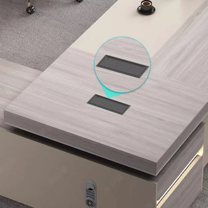 Modern Office Lap Desk Executive L Shape Table Work Desk Student Workbench Makeup Mesas De Computador Media Console Furniture