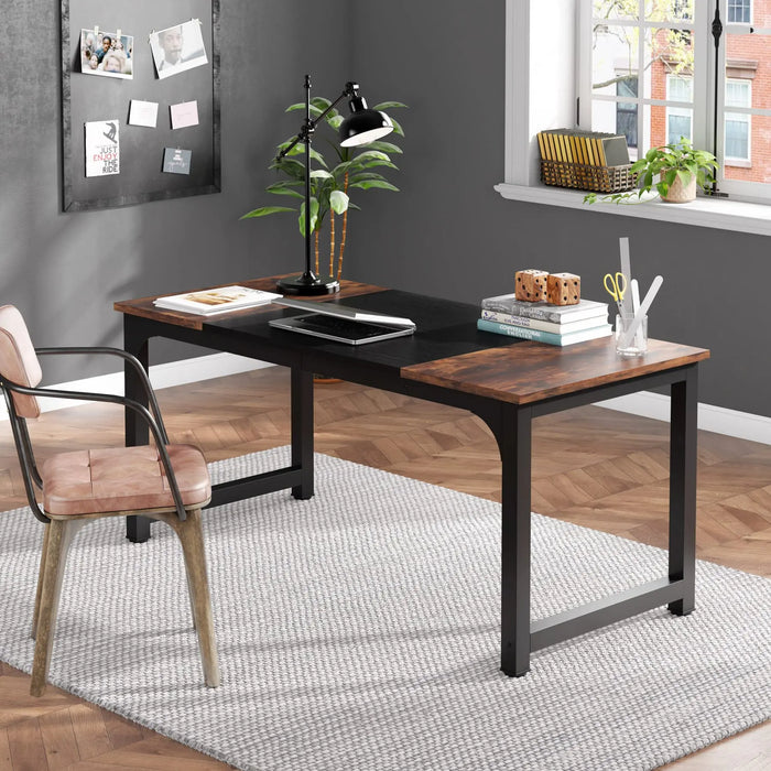 Tribesigns 70.8”Executive Desk, Large Office Computer Desk with Thicken Frame, Modern Simple Workstation Business Furniture for