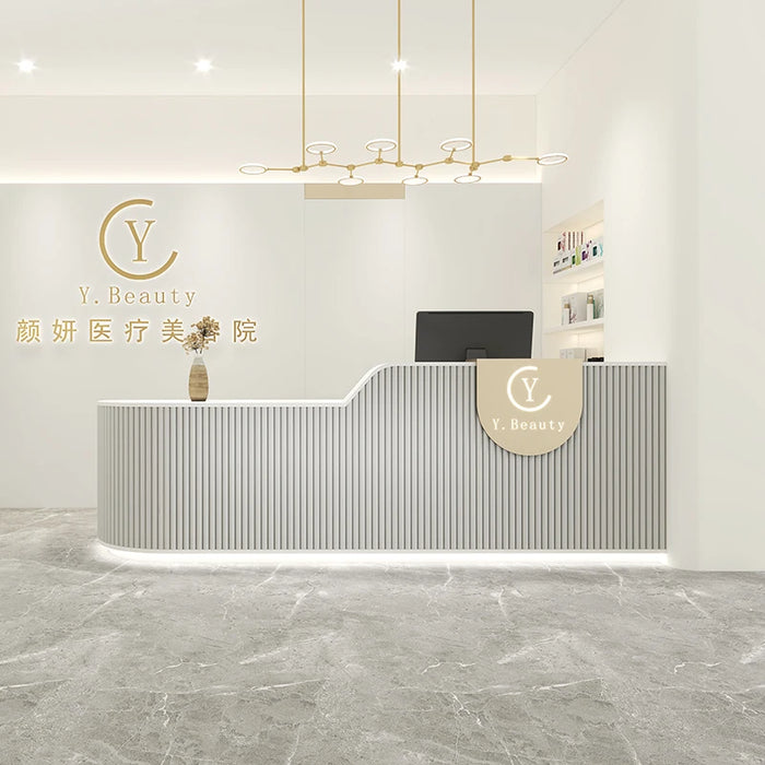 Bar Counter Reception Desks Podium Salon White Modern Register Luxury Front Desk Store Bureau Meuble Reception Furnitures